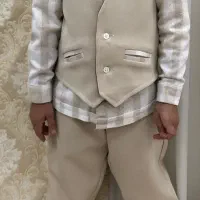 پیراهن وژیلت وشلوار پسرانه کرپ ولنین درجه یک