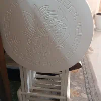 میز عسلی 4 عددی تاشو کمجا رنگ سفید