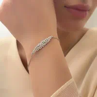 دستبند نقره پارلا روکش طلا کادو تولد سالگرد۰۱۹ شیک|بدلیجات|تبریز, |دیوار