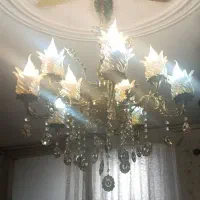 دو عدد لوستر برنج