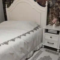 تخت خواب یک و نیم نفره چوبی سایز 120 در 200|تخت و سرویس خواب|اردبیل, |دیوار