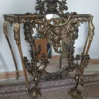 آینه کنسول برنز با شمعدان