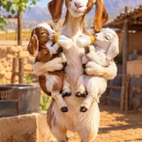 بز مورسیا آبستن شکم اول