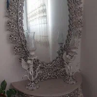 اینه کنسول بسیار زیبا مناسب جهیزیه عروس|بوفه، ویترین، کنسول|ساری, |دیوار