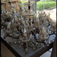 لوستر برنجی 16 شعله و 12 شعله