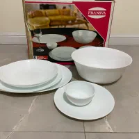 ست ۱۸ نفره ارکوپال نو نو تمام سفید بسیار شیک