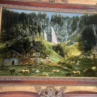 دوتا تابلو فرش ون یکاند و منظره کلاردشت