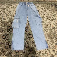 شلوار جین کاغذی مردانه آبی