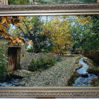 تابلوفرش چله ابریشم سایز بزرگ کوچه باغ/نقد و اقساط|تابلو فرش|تهران, لویزان|دیوار