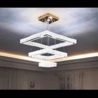 لوستر مدرن  LEDکریستالی|لوستر و چراغ آویز|اردبیل, |دیوار