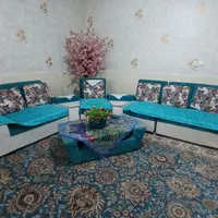 مبل راحتی ال ۸ نفره همراه با تخت راحتی