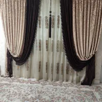 پرده کاملا سالم و مخمل طرح برجسته