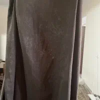 والون پرده قهوه ای همراه گلدسته