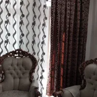 پرده پذیرایی همراه دو شال