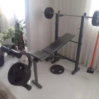 دستگاه بدنسازی خانگی تاشومیزمدرج هالتر.دمبل.وزنه