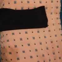 روسری کرپ حریر یک متری نوار دوزی شده