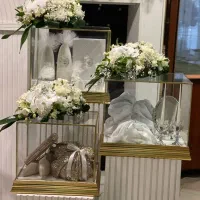 تزیینات حرفه ای خنچه عروس و داماد هماهنگ با لباس