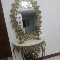 اینه شمعدان تمام برنج سنگین.سالم کاملا سالم.سنگین