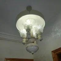 لوستر ۴ شاخه فلزی قدیمی|لوستر و چراغ آویز|رشت, لاکانی|دیوار