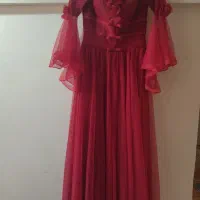 لباس اناری رنگ و مانتو مجلسی