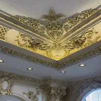 گچبری پیش ساخته میکروسمنت پتینه گچ سمنان نقاشی