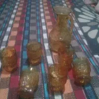 پارچ لیوان دوپوسته برجسته مارکداراصل ایتالیایی|ظروف سرو و پذیرایی|مراغه, |دیوار