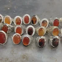 انگشتر  مردانه نگین خراسانی  خوش رنگ