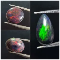اوپال / اپال مشکی اتیوپی طبیعی هفت رنگ