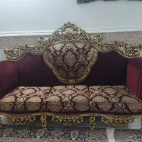یه دست مبلمان استیل ۷ نفره پنجه شیری ( صدفی )|مبلمان خانگی و میز عسلی|قم, شاد قلی|دیوار
