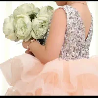 لباس مزونی پولکی مجلسی دخترانه مناسب ۲ تا ۴ سال