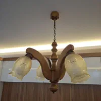 لوستر چوبی 4شاخه