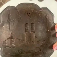 گلدان دیوارکوب برنز برنج آنتیک قدیمی|کلکسیون اشیاء عتیقه|تهران, قبا|دیوار