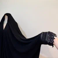چادر عربی مشکی جنس کرپ گرم بالا نو