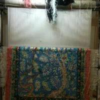 فرش ابریشم پشتی