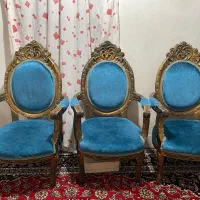 مبل سلطنتی تمیز ۷نفره رنگ ابی درباری