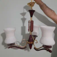 لوستر شیک و سالم سه شعله|لوستر و چراغ آویز|مشهد, عامل|دیوار