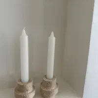 جا شمعی جفت سنگ تراورتن