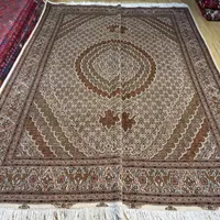 فرش جفت ۹ متری ماهی گل ابریشم تبریز