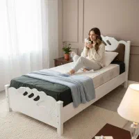 تخت ۱ نفره وکیوم، لمسه، روتختی|تخت و سرویس خواب|بندر دیر, |دیوار