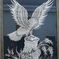 تابلو قلم زنی با قاب خاتم اصل