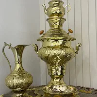 سماور طلایی ذغالی