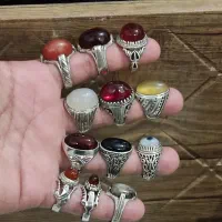 انگشترهای نقره دستساز با سنگ معدنی گرمی 350