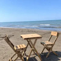 میز و صندلی چوبی تاشو