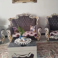 مبل راحتی هفت نفره میز جلو مبلی ومیز عسلی