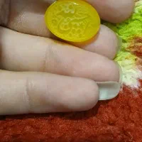 سنگ عقیق زرد تراش لیزری