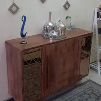 جاکفشی کنسولی در حد نو مناسب جهیزیه رنگ چوب