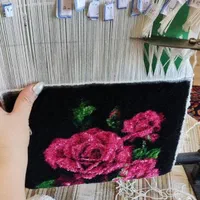 آموزش قالیبافی طراحی‌فرش گلیم شیشه‌درمه تابلوفرش