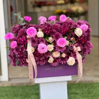 باکس گل بنفش  دیدار عشق کد ۱۲۴۳ گلاریس