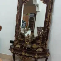 آینه وشمعدان پلیستر و چوب راش