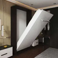 طراحی و ساخت تخت تاشو دو و یک نفره|تخت و سرویس خواب|اراک, |دیوار